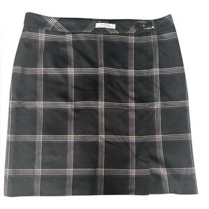 Pendleton Plaid Side Buckle Short Skirt in Black/Purple Size 16 EUC